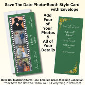 Photo Booth Style Save The Date Flat Card