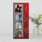 Photo Booth Style Save The Date Flat Card (Stehend Vorderseite)