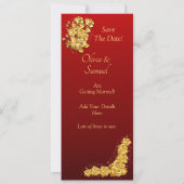 Photo Booth Style Save The Date Flat Card (Rückseite)