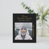 Photo Budget 60th Birthday Invitation Black Gold (Stehend Vorderseite)