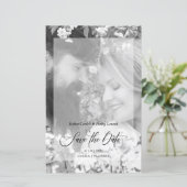 Photo Budget Black White Minimalist Vellum Effect (Stehend Vorderseite)