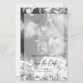 Photo Budget Black White Minimalist Vellum Effect (Vorderseite)