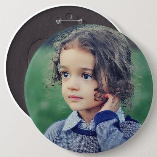 PHOTO BUTTON custom big large (Vorne & Hinten)