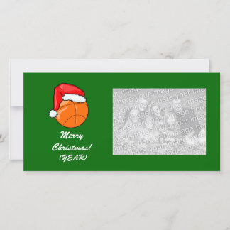 Photo Card - Christmas Basketball Feiertagskarte