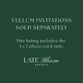 Photo Card for Vellum Wedding Invitations Einladung