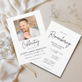 Photo Celebration of Life Funeral Memorial  Einladung