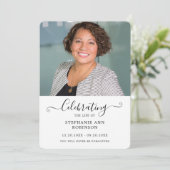 Photo Celebration of Life Funeral Order of Service Programm (Stehend Vorderseite)