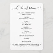 Photo Celebration of Life Funeral Order of Service Programm (Rückseite)