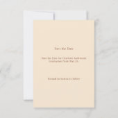 Photo champagne Graduation party Save the Date (Rückseite)