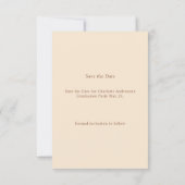 Photo Champagne Graduation party Save the Date (Rückseite)