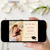 Photo champagne mocha Graduation Save The Date