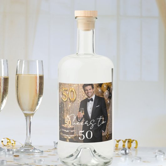 Photo cheers birthday party alkoholflaschenetikett