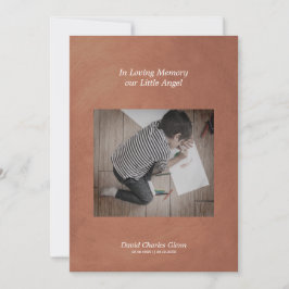 Photo Child Remembering Brown Faux Metallic Effect