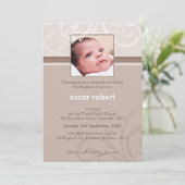 PHOTO CHRISTENING INVITES :: charity 1P Einladung (Stehend Vorderseite)