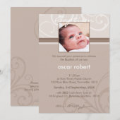 PHOTO CHRISTENING INVITES :: charity 1P Einladung (Vorne/Hinten)