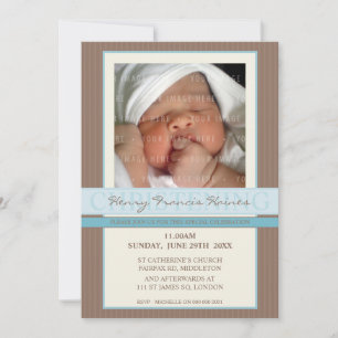 PHOTO CHRISTENING INVITES :: elegance 1 Einladung