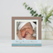 PHOTO CHRISTENING INVITES :: elegance 1SQ Einladung (Stehend Vorderseite)