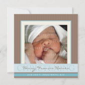 PHOTO CHRISTENING INVITES :: elegance 1SQ Einladung (Vorderseite)