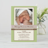 PHOTO CHRISTENING INVITES :: elegance 9P Einladung (Stehend Vorderseite)