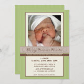 PHOTO CHRISTENING INVITES :: elegance 9P Einladung (Vorne/Hinten)