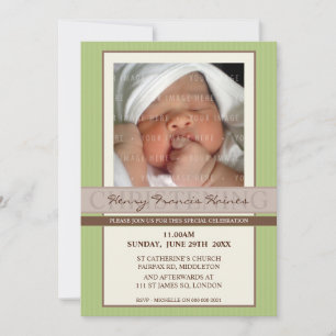 PHOTO CHRISTENING INVITES :: elegance 9P Einladung