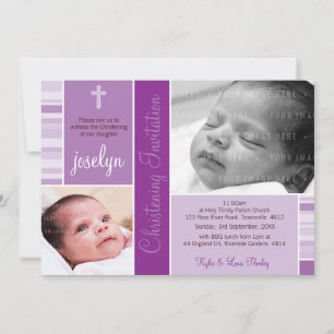 PHOTO CHRISTENING INVITES :: essence 2L Einladung
