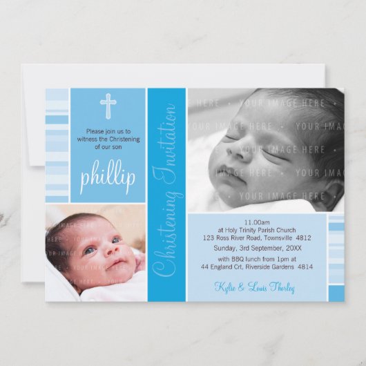 PHOTO CHRISTENING INVITES :: essence 6L Einladung (Vorderseite)