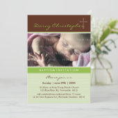 PHOTO CHRISTENING INVITES :: faith 7P Einladung (Stehend Vorderseite)