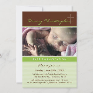 PHOTO CHRISTENING INVITES :: faith 7P Einladung