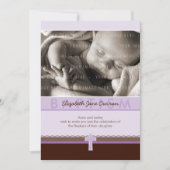 PHOTO CHRISTENING INVITES :: pure 1 P Einladung (Vorderseite)
