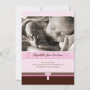 PHOTO CHRISTENING INVITES :: pure 2 P Einladung