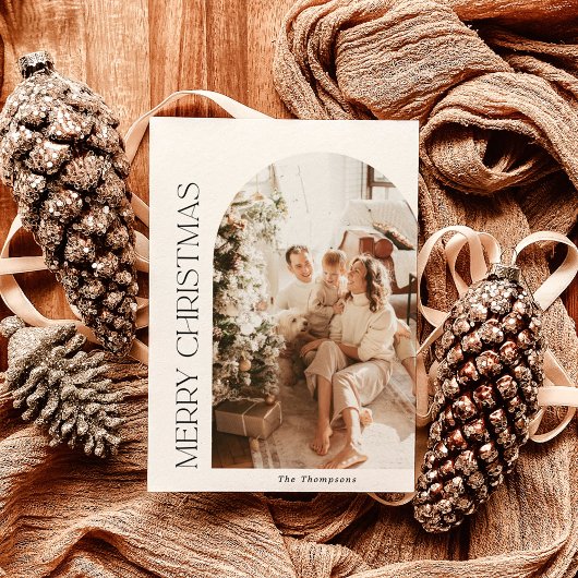 Photo Christmas Card | Arched Photo Holiday Card Einladung