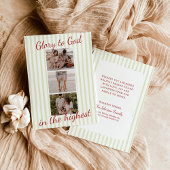 Photo Christmas Cards, Glory to God Religious Card Einladung
