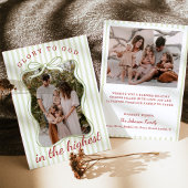 Photo Christmas Cards, Glory to God Religious Card Einladung