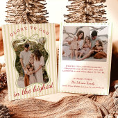 Photo Christmas Cards, Glory to God Religious Card Einladung