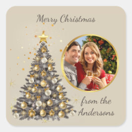 Photo Christmas Sticker - Elegant Style