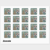 Photo Christmas Sticker - Elegant Style Blue (Blatt)