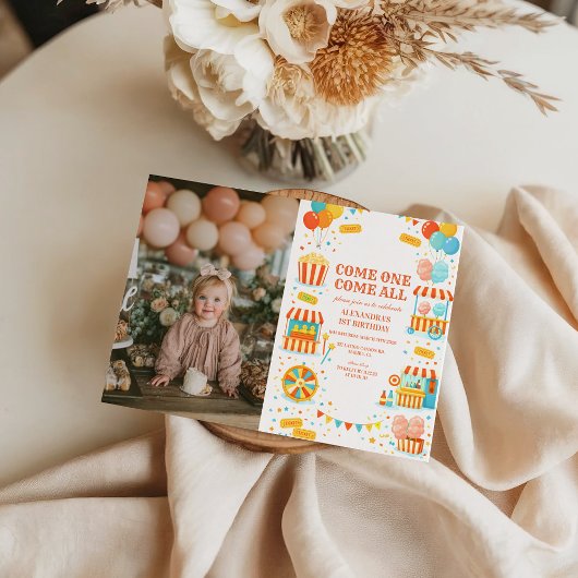 Photo Classic Carnival Storybook Birthday Einladung
