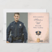 Photo Classic Law Enforcement Graduation Ceremony Ankündigung (Vorderseite)