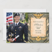Photo Classic Military Graduation Ceremony Ankündigung (Vorderseite)