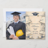 Photo Classical Architecture Graduation Ankündigung (Vorderseite)