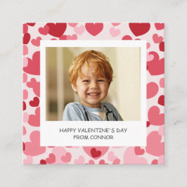 Photo Classroom Valentine Mini Card Personalized Begleitkarte