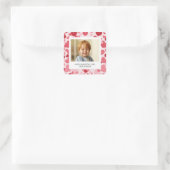 Photo Classroom Valentine Personalized Quadratischer Aufkleber (Tasche)