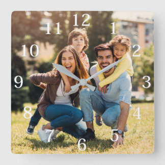 Photo Clock Quadratische Wanduhr