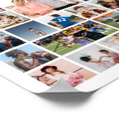Photo Collage 100 Pictures Birthday Gift Square Poster (Ecke)