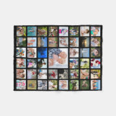 Photo Collage 45 Pics Editable Color Personalized Fleecedecke (Vorderseite (Horizontal))