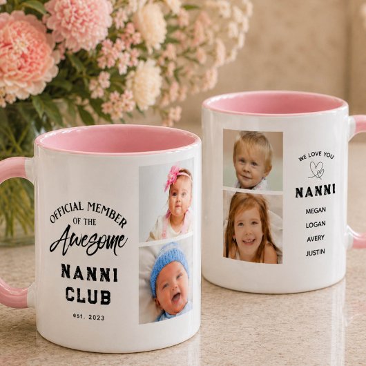 Photo Collage Awesome NANNI Mug Tasse