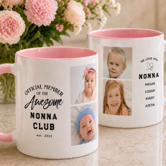 Photo Collage Awesome NONNA Mug Tasse