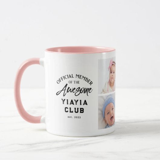 Photo Collage Awesome YIAYIA Mug Tasse (Links)