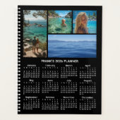 Photo Collage Black and White 2026 Calendar Planer (Vorderseite)